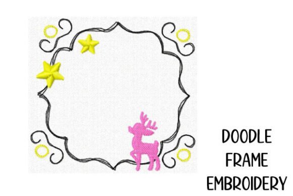Baroque Doodle Frame with Stars Reindeer Review