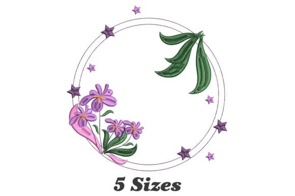 Beautiful Iris Flower Circle Frame Review