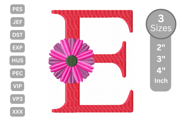Blossom Alphabet Letter - E Embroidery Review