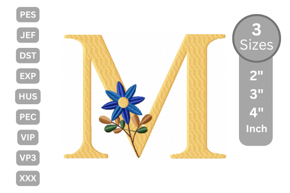 Botanical Flower Letter - M Review for Craft Fairs