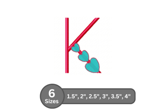 Candy Heart Alphabet -K Review for Boutique Apparel