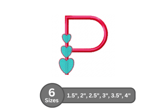 Candy Heart Alphabet -P Embroidery Design Review