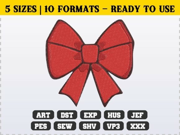Classic Holiday Christmas Bow Embroidery Review