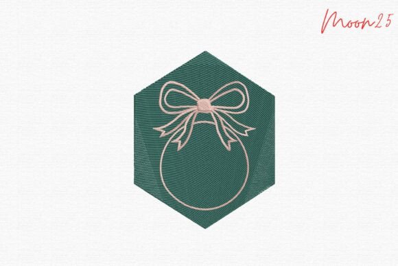 Elegant Christmas Bow Ornament Stitch Ar