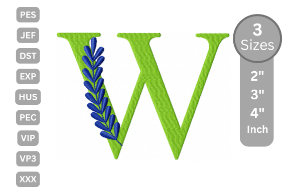 Elegant Floral Alphabet Letter-W Review for Boutique Apparel