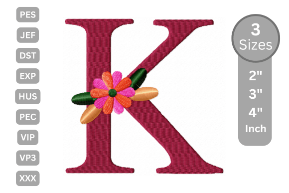 Floral Alphabet Letter - K: A Designer's Review for Boutique Sweatshirts