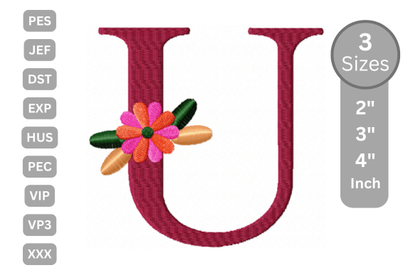 Floral Alphabet Letter - U Review for Gifts