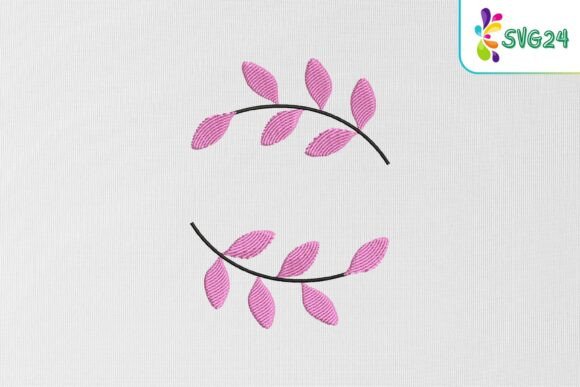 Pink Leaf Wreath Embroidery Design Review