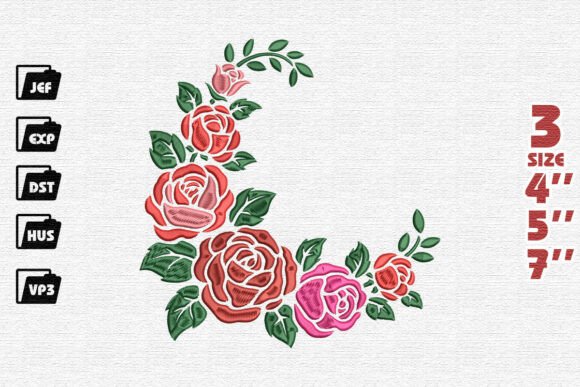 Romantic Rose Corner Design